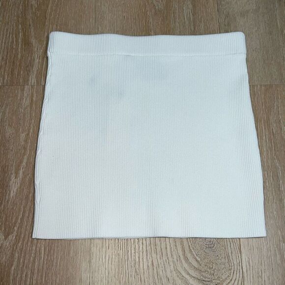 REVOLVE x Victor Glemaud White Ribbed Bodycon Mini Skirt, Women’s Small NWT - Picture 11 of 14